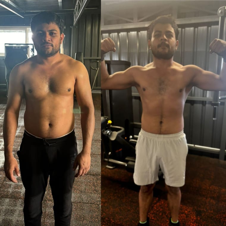 Sharath's before and after client transformation