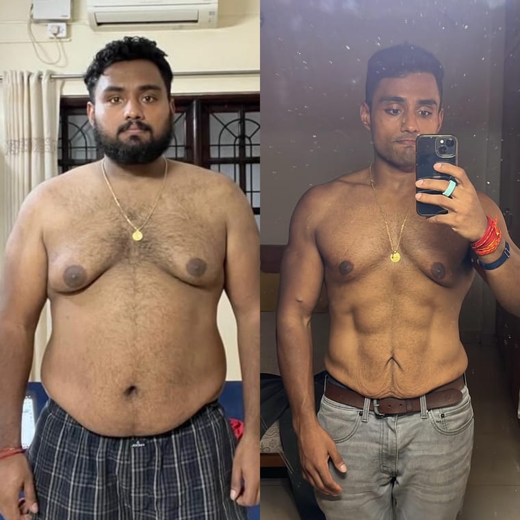 Vikram's before and after client transformation